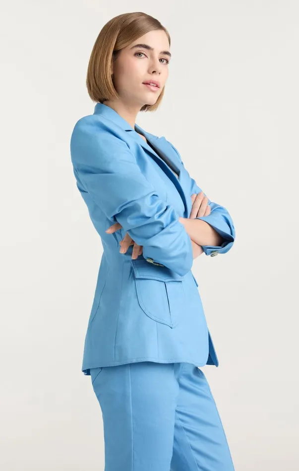 Women Denim Cinq Sept Louisa Jacket Blissful Blue