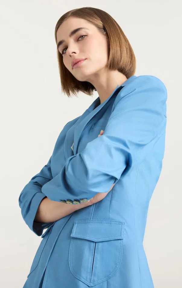 Women Denim Cinq Sept Louisa Jacket Blissful Blue