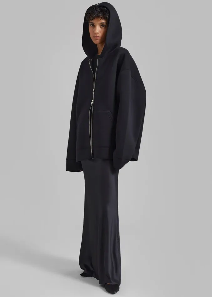 Women Denton Oversized Hoodie 8211 Black The Frankie Shop Outerwear