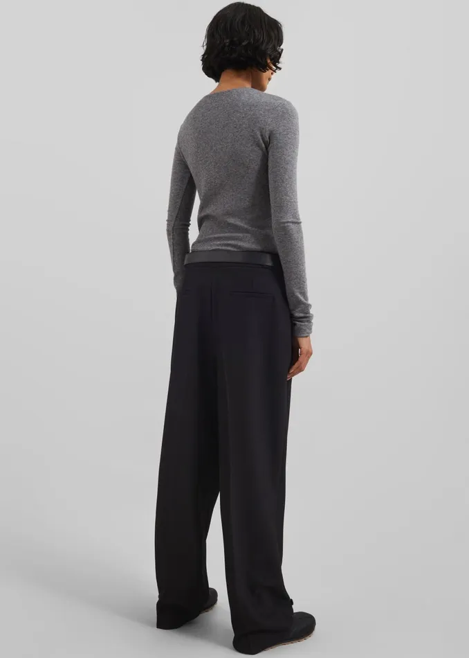 Women Dina Pleated Trousers 8211 Black The Frankie Shop Bottoms