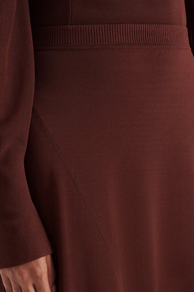 Women DRAPE HEM SKIRT BURGUNDY Skirts Scanlan Theodore