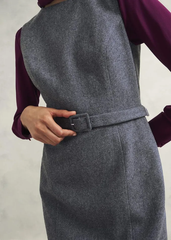 Women Dresses and Jumpsuits Hobbs Elsie Wool Blend Dress Grey
