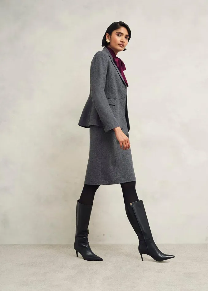 Women Dresses and Jumpsuits Hobbs Elsie Wool Blend Dress Grey