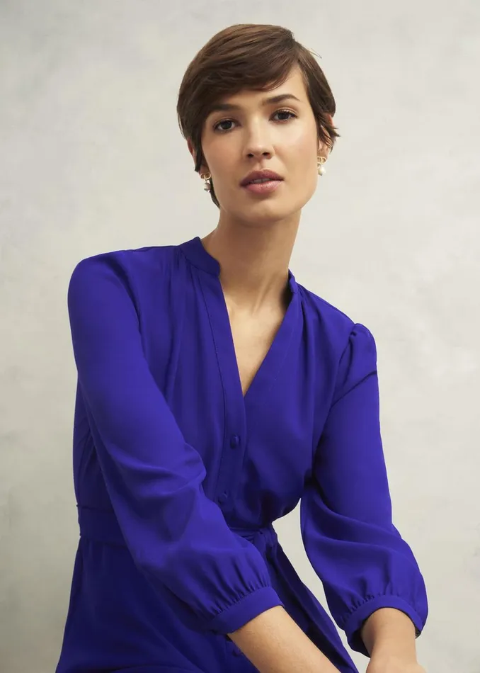 Women Dresses and Jumpsuits Hobbs Peony Dress Cobalt Blue
