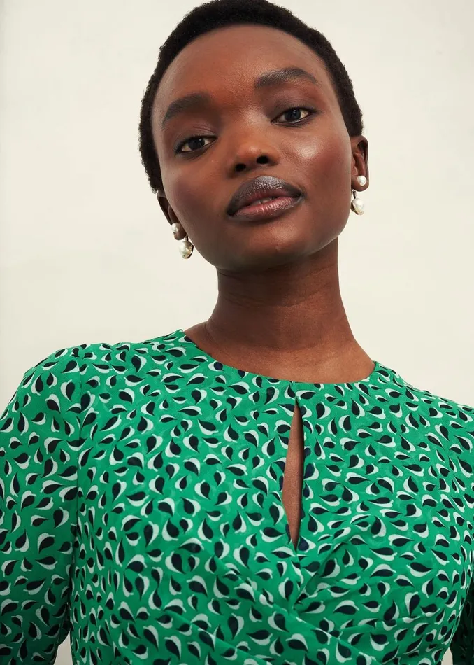 Women Dresses and Jumpsuits Hobbs Petite Bridget Dress Green Multi
