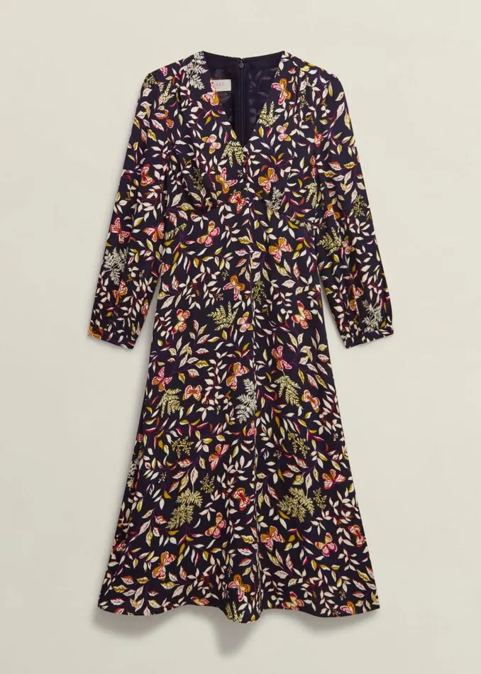 Women Dresses and Jumpsuits Hobbs Zainah Dress Navy Multi