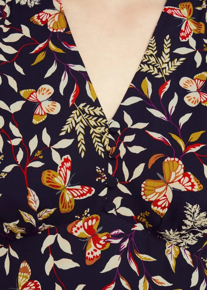 Women Dresses and Jumpsuits Hobbs Zainah Dress Navy Multi