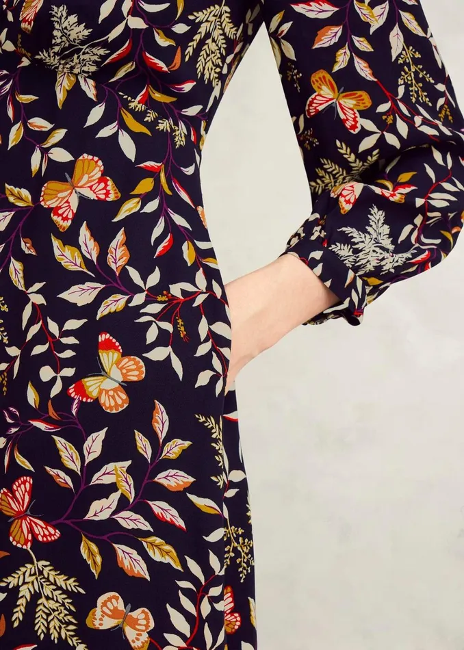 Women Dresses and Jumpsuits Hobbs Zainah Dress Navy Multi