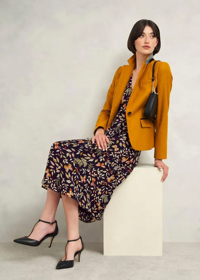 Women Dresses and Jumpsuits Hobbs Zainah Dress Navy Multi