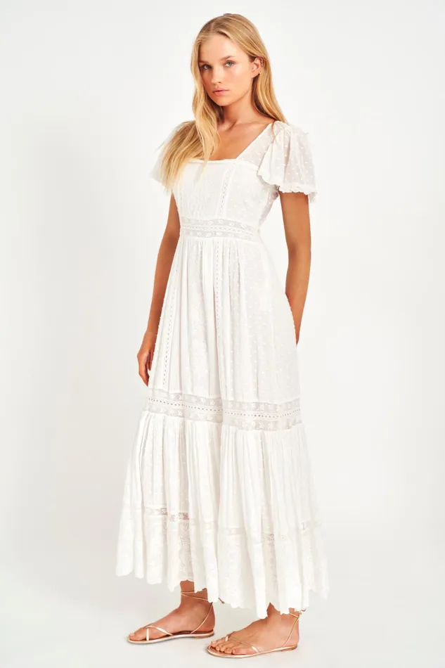 Women Dresses LoveShackFancy Norma Maxi Dress White