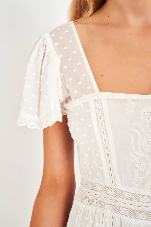 Women Dresses LoveShackFancy Norma Maxi Dress White