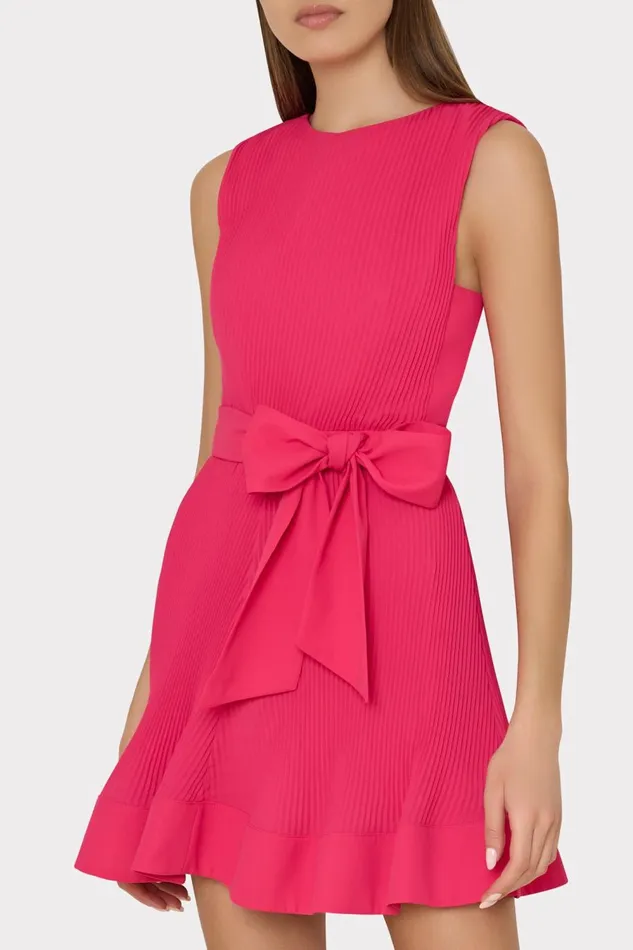 Women Dresses Milly Carreen Pleated Mini Dress Milly Pink Women Dresses Milly Carreen Pleated Mini Dress Milly Pink