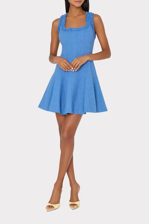 Women Dresses Milly Juniper Boucle Mini Dress Blue