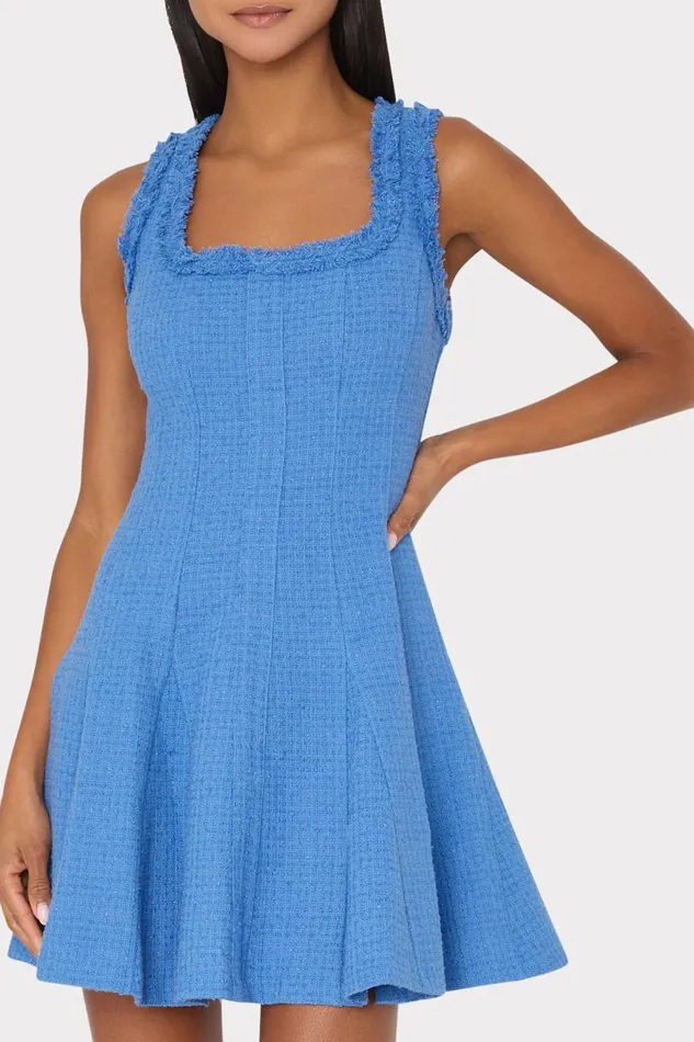 Women Dresses Milly Juniper Boucle Mini Dress Blue