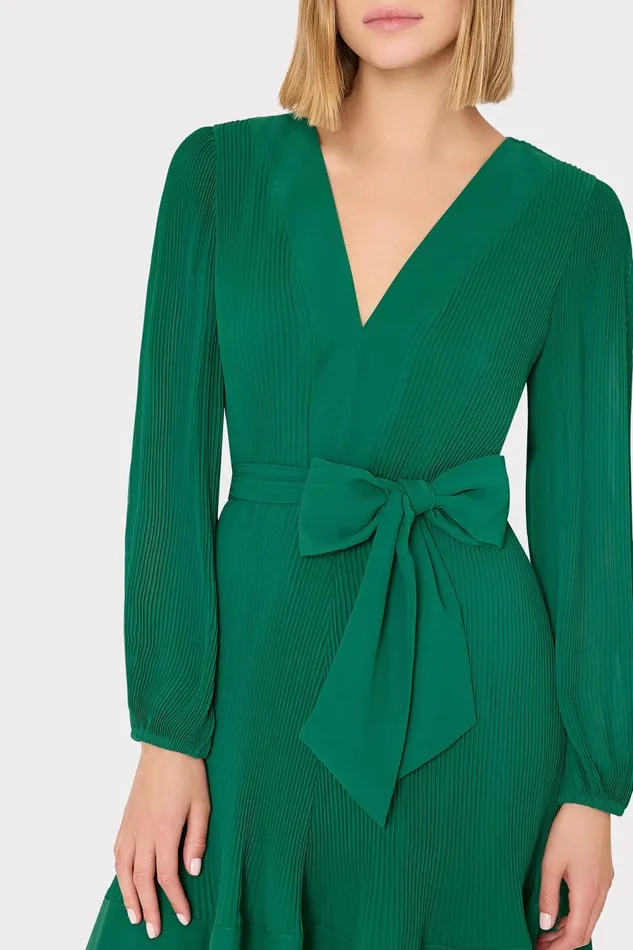 Women Dresses Milly Liv Pleated Dress Dark Forest