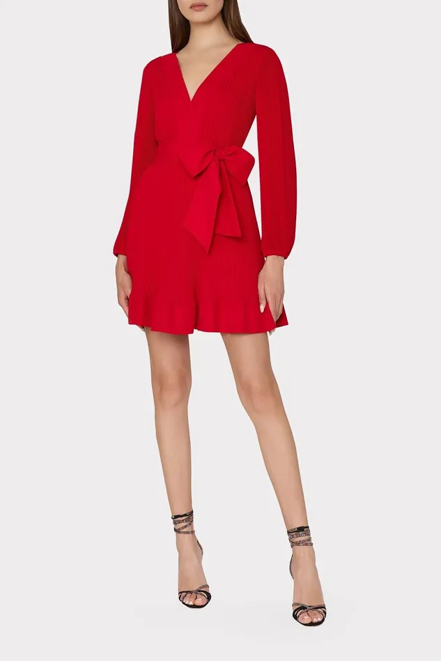 Women Dresses Milly Liv Pleated Dress Really Red