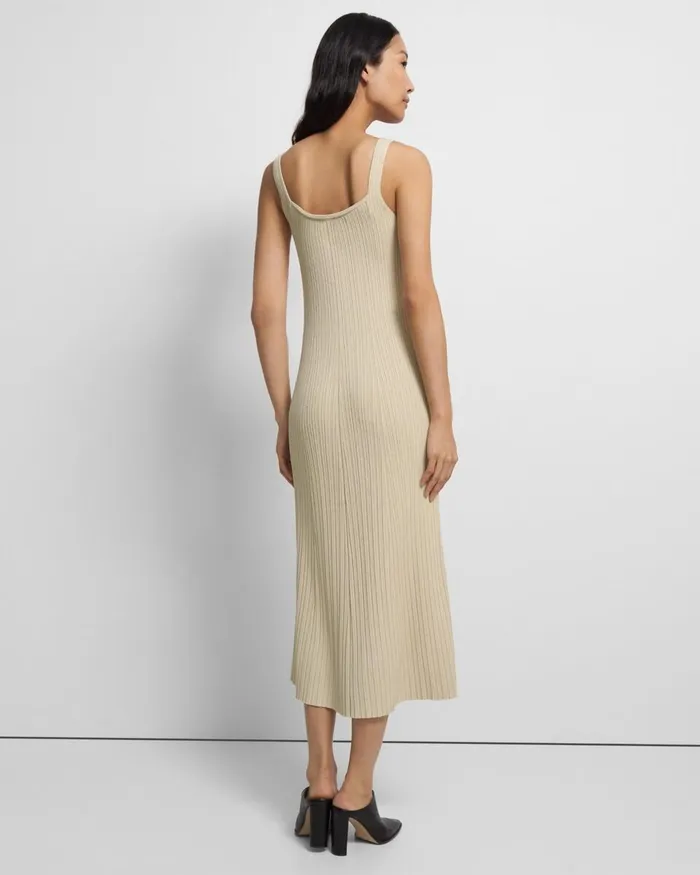 Women Dresses Theory Tank Dress In Stretch Knit Butter Yellow