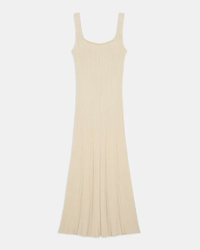 Women Dresses Theory Tank Dress In Stretch Knit Butter Yellow