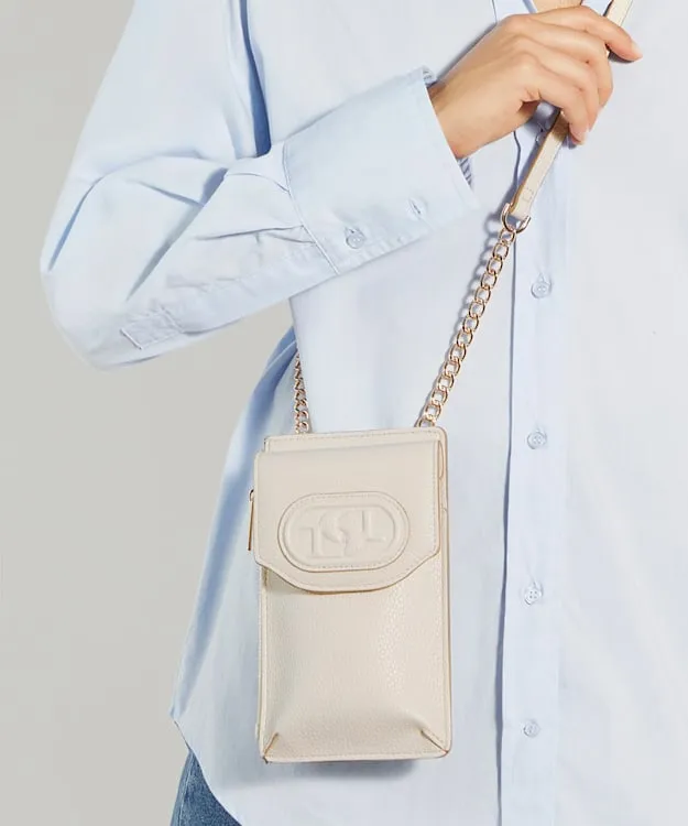 Women Dune London Crossbody Bags Zip Phone Pouch Neutral