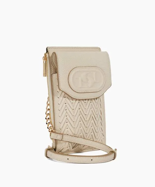 Women Dune London Crossbody Bags Zip Phone Pouch Neutral