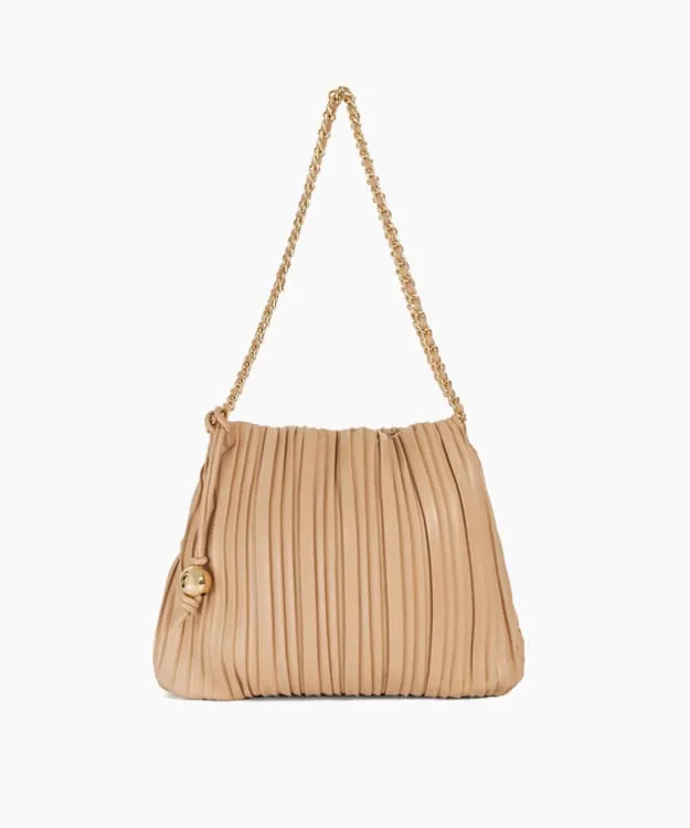 Women Dune London Handbags Pleated Chain Handle Bag Pink