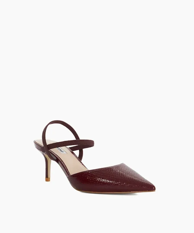 Women Dune London Heels Stiletto Heeled Courts Red