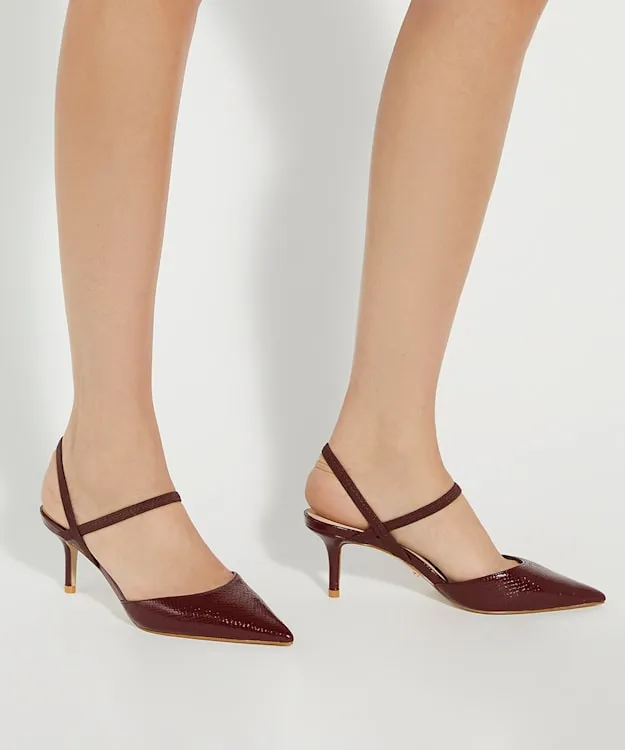 Women Dune London Heels Stiletto Heeled Courts Red