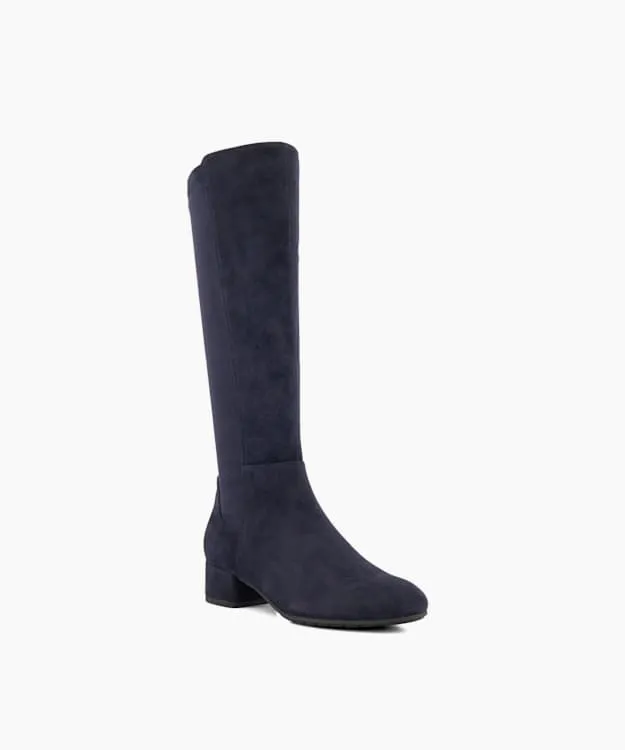 Women Dune London Knee High Boots Stretch KneeHigh Boots Blue