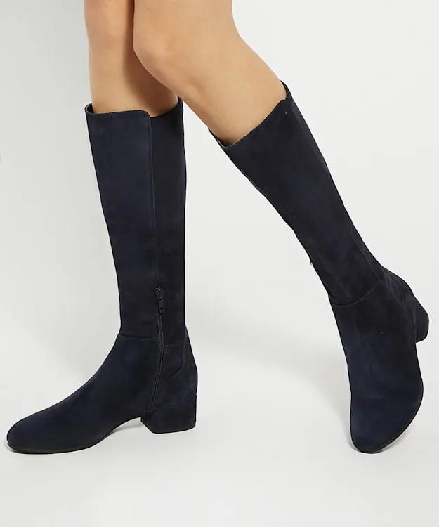 Women Dune London Knee High Boots Stretch KneeHigh Boots Blue