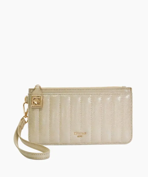 Women Dune London Purses Panelled Purse With Wristlet Strap Metallic