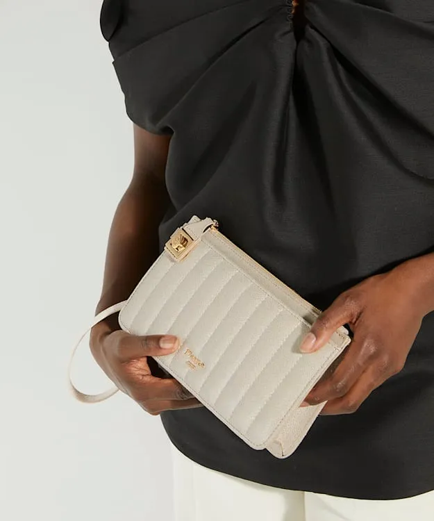 Women Dune London Purses Panelled Purse With Wristlet Strap Metallic