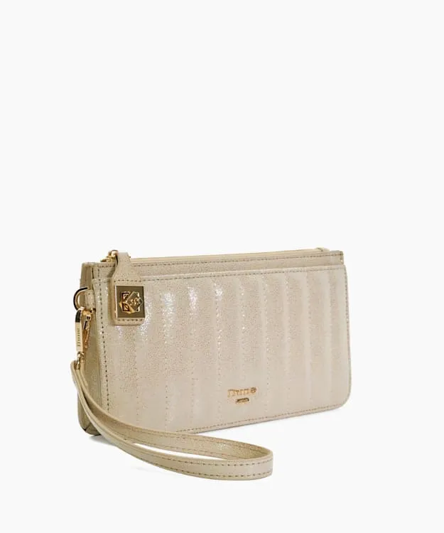 Women Dune London Purses Panelled Purse With Wristlet Strap Metallic