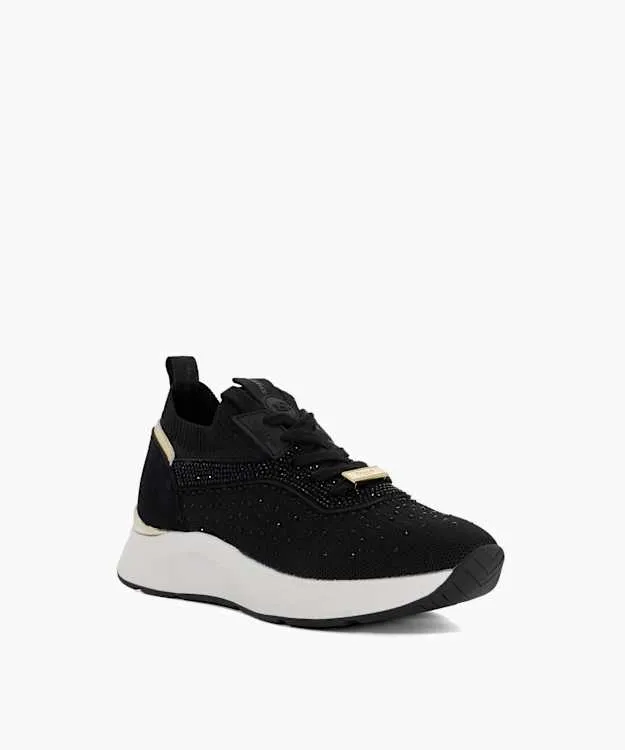 Women Dune London Trainers Embellished Runner Trainers Black