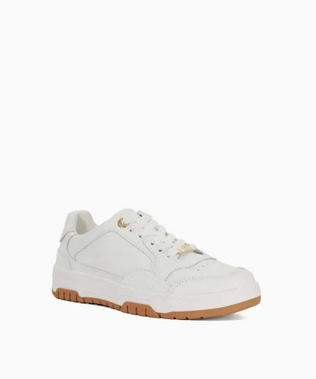 Women Dune London Trainers Perforated Lace Up Trainers White