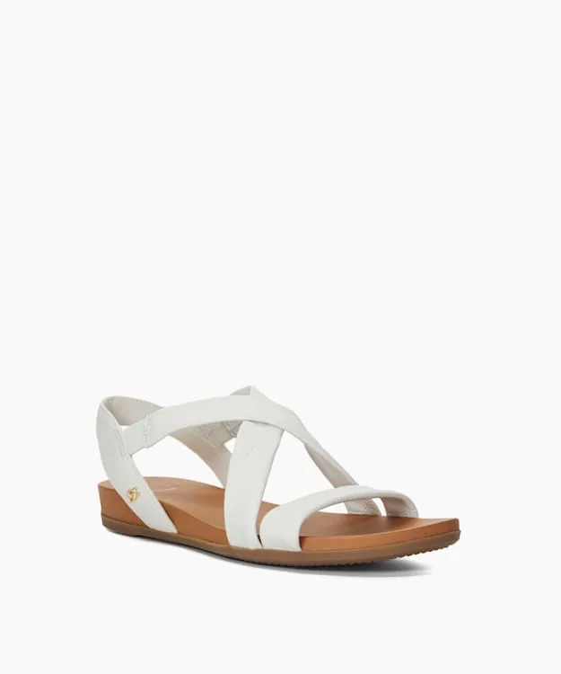 Women Dune London Wide Fit Sandals Wide Fit Casual Sandals White