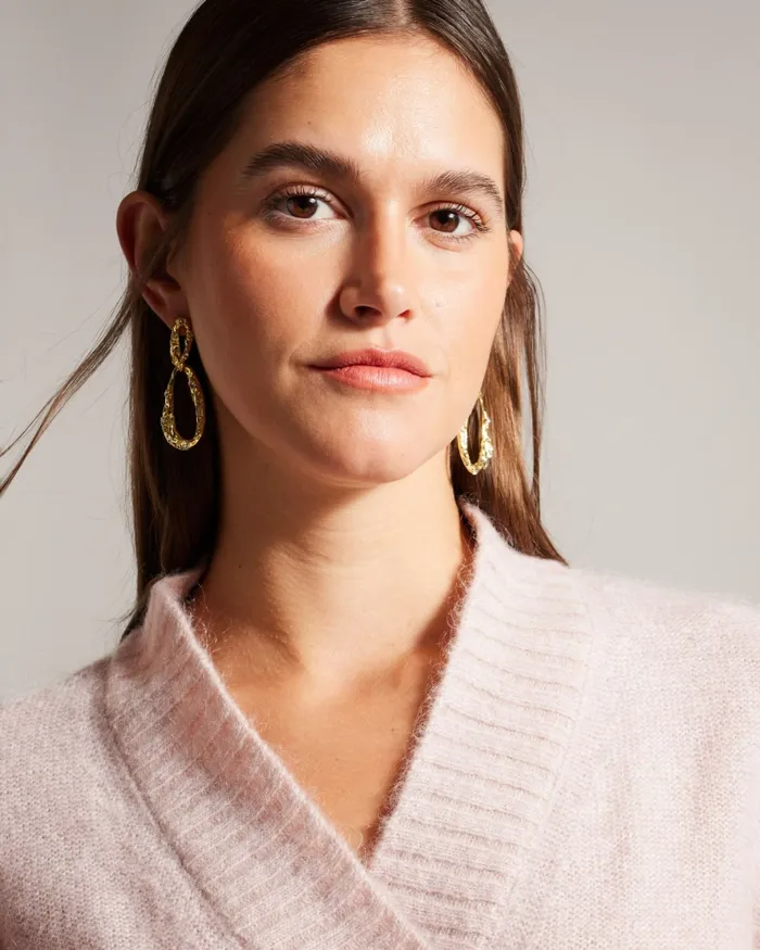 Women ELLIIAN 8211 Wool Blend Wrap Cardigan Dusky Pink Ted Baker Tops and Blouses Women ELLIIAN 8211 Wool Blend Wrap Cardigan Dusky Pink Ted Baker Tops and Blouses