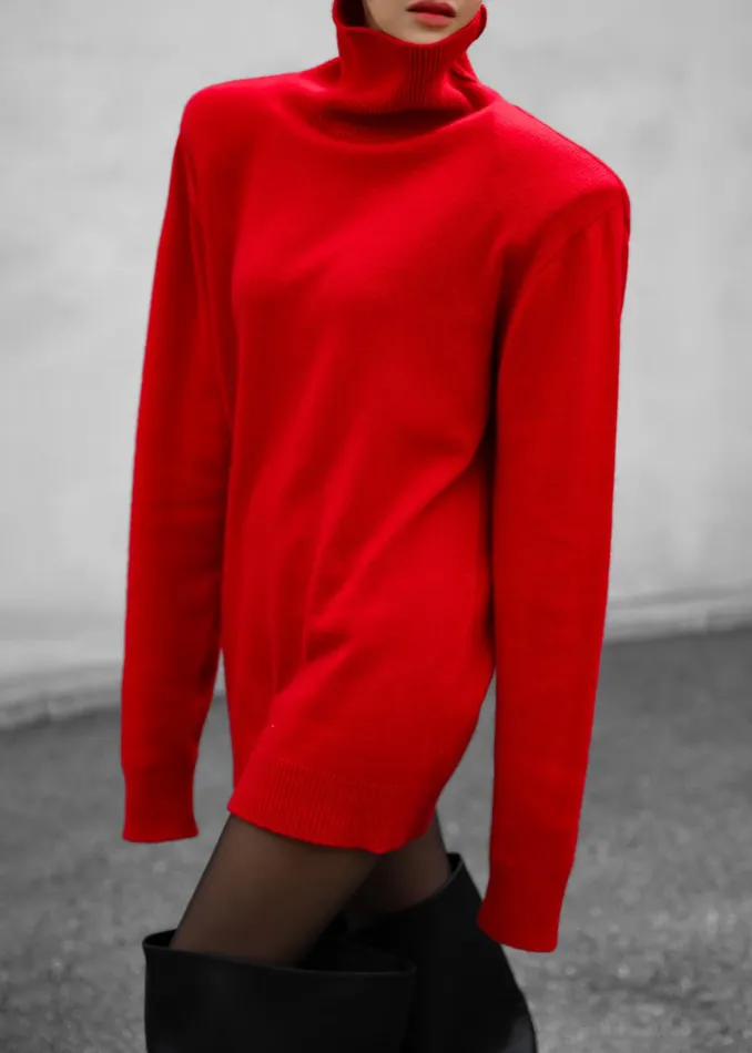 Women Emilia Mini Padded Sweater Dress 8211 Red The Frankie Shop Dresses