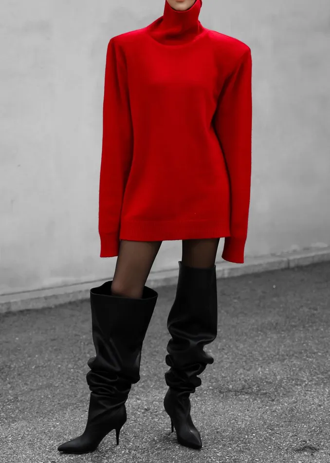 Women Emilia Mini Padded Sweater Dress 8211 Red The Frankie Shop Dresses