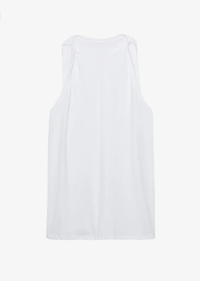 Women Erika Twisted Sleeve Tank 8211 White The Frankie Shop Tops