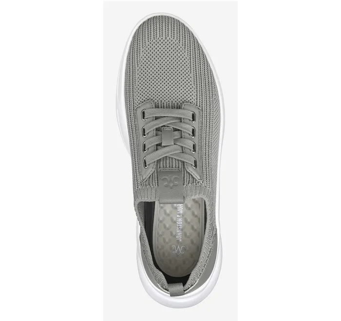 Women Escape Knit LaceUp Gray Knit Sneakers Johnston and Murphy