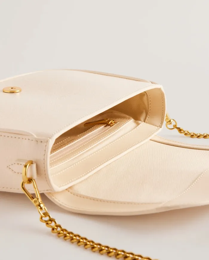 Women ESIA 8211 Webbing Crossbody Saddle Bag Ivory Ted Baker Crossbody Bags