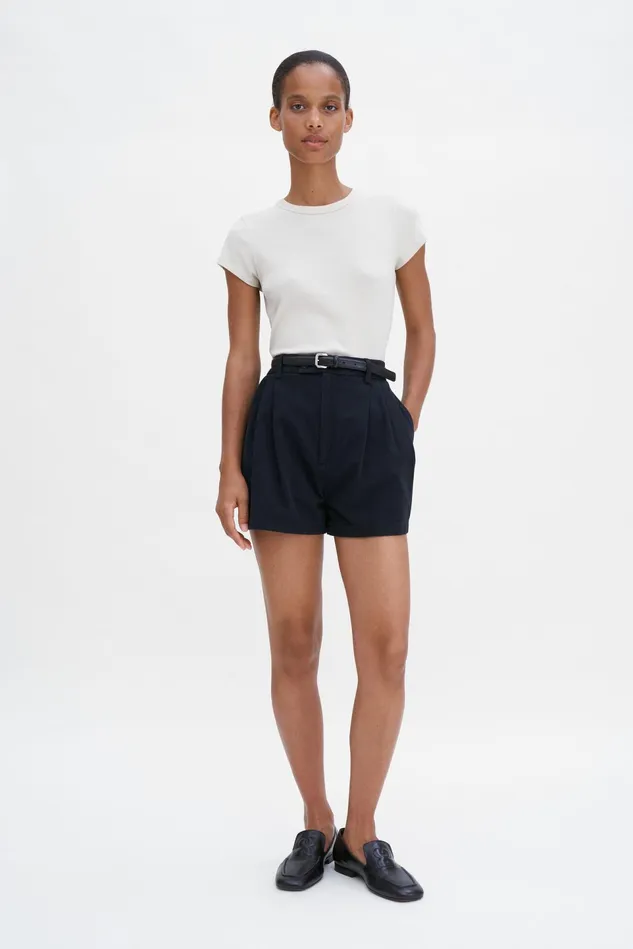 Women Fine Rib Tee Dusty Beige Filippa K Tops