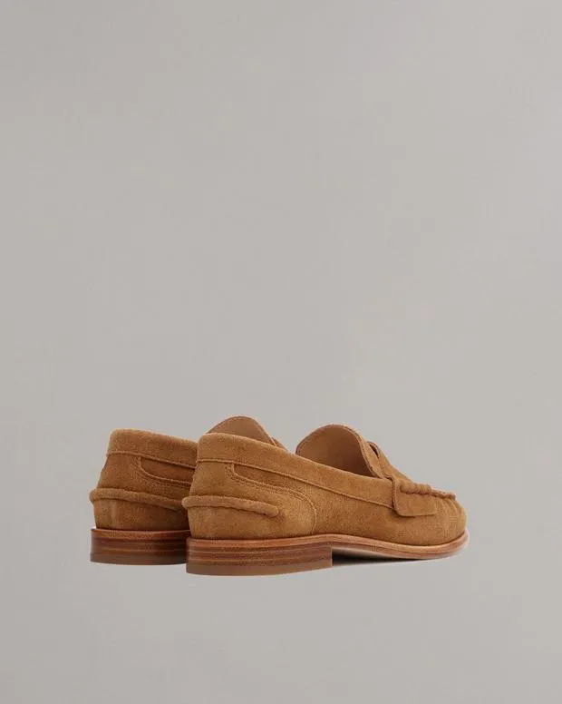 Women Flats Rag and Bone Carter Suede Loafer Brownwood Suede