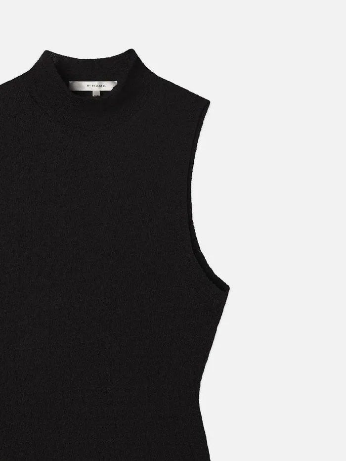 Women FRAME Dresses and Jumpsuits Sleeveless Mesh Mock Neck Dress Women FRAME Dresses and Jumpsuits Sleeveless Mesh Mock Neck Dress