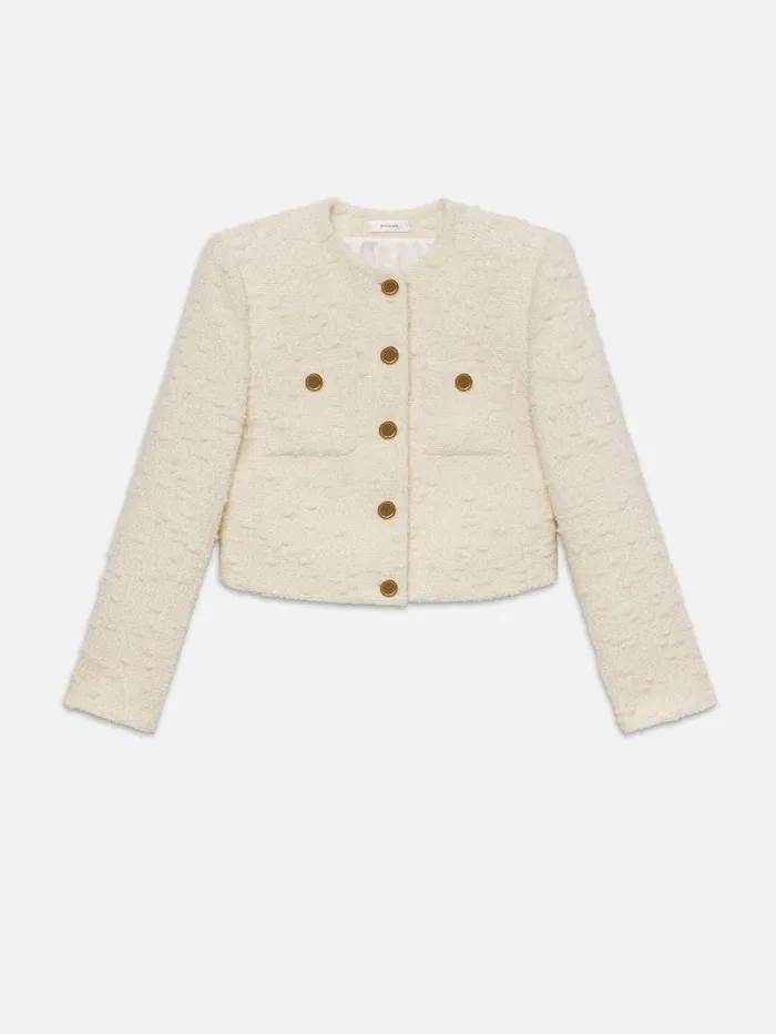 Women FRAME Jackets and Coats Cropped Button Front Jacket