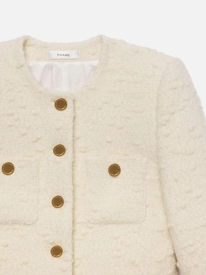 Women FRAME Jackets and Coats Cropped Button Front Jacket