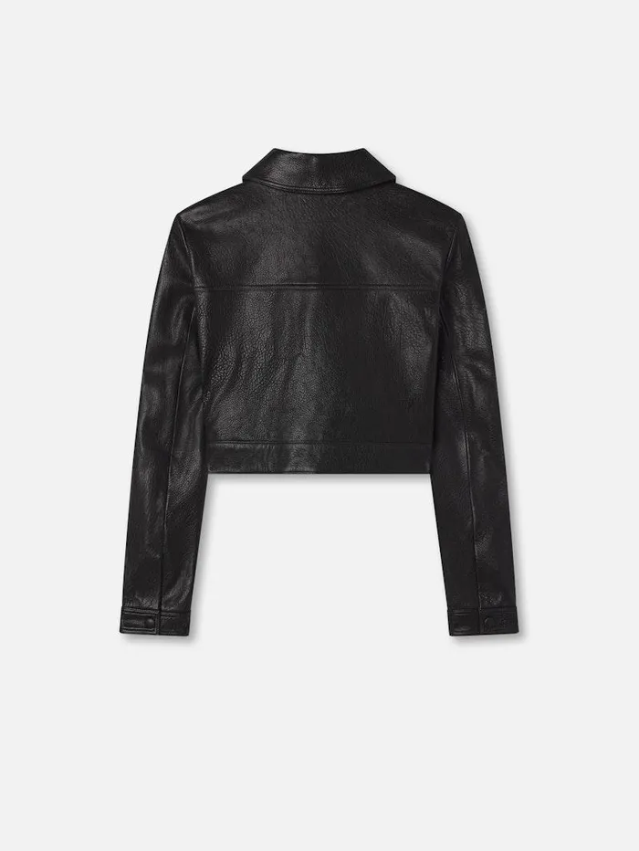 Women FRAME Leather and Suede Leather Button Front Jacket Women FRAME Leather and Suede Leather Button Front Jacket