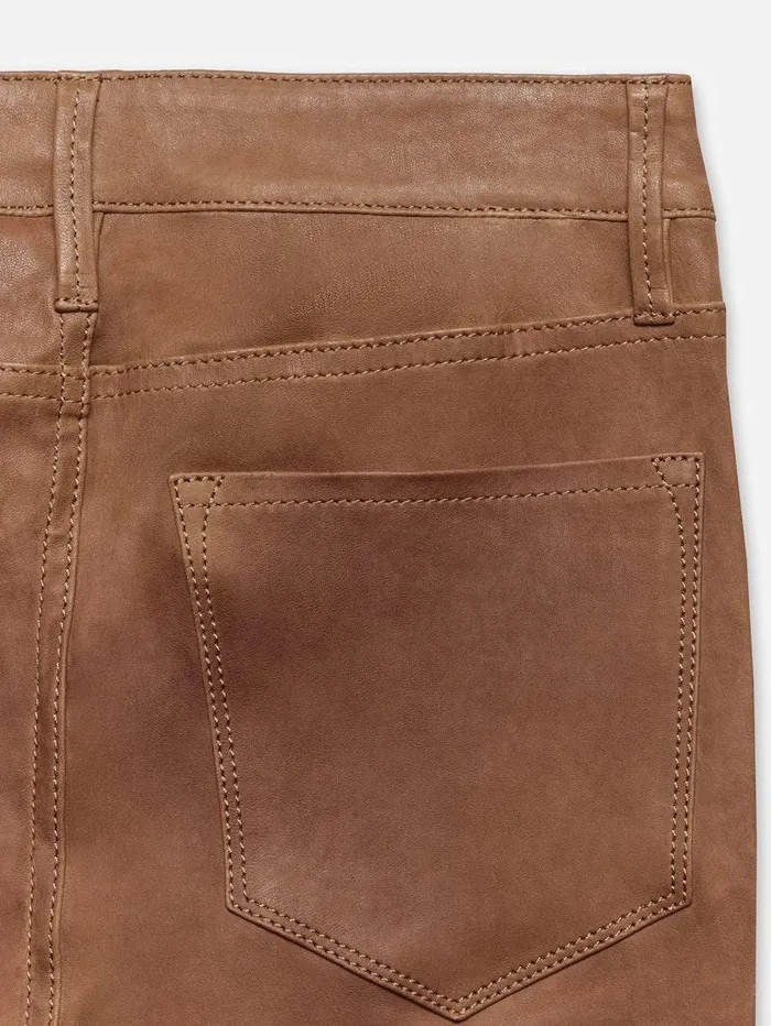 Women FRAME Leather and Suede Leather Le Crop Mini Boot