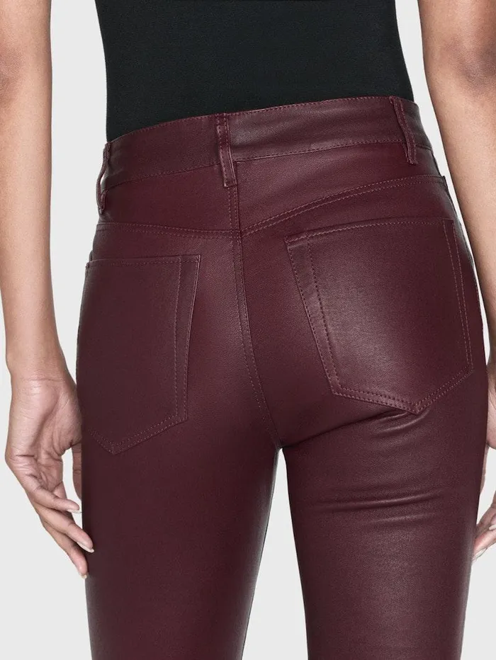 Women FRAME Leather and Suede Leather Le Crop Mini Boot