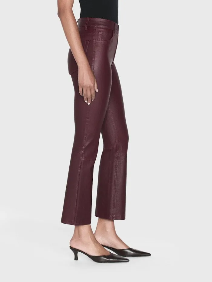 Women FRAME Leather and Suede Leather Le Crop Mini Boot